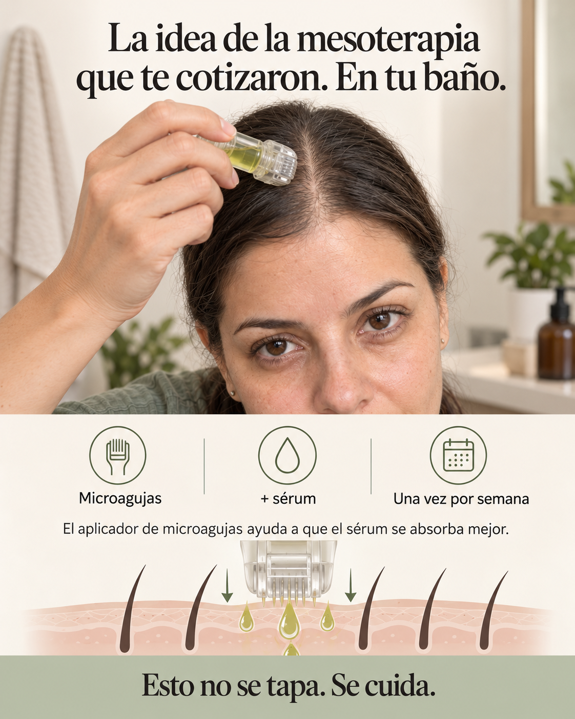 La idea de la mesoterapia que te cotizaron, en tu baño
